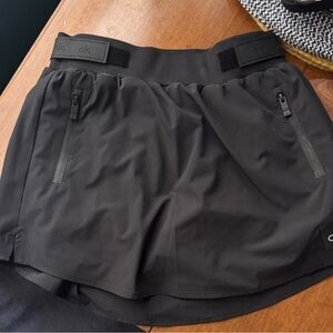 Alo yoga Black Elevation fleece lined Skirt